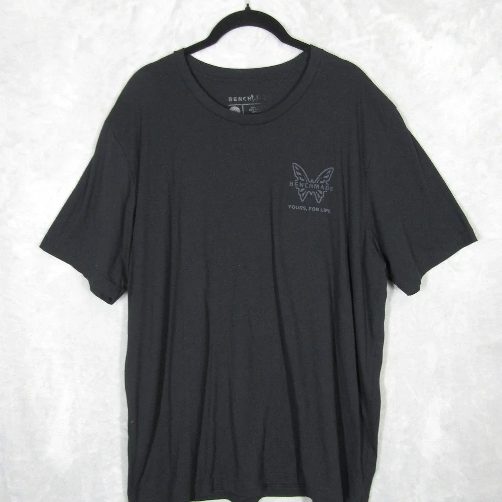 Benchmade Knife Co Black Butterfly Logo Graphic T-Shirt Mens 2XL Yours For Life